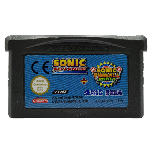 2 Games in 1: Sonic Advance + Sonic Pinball Party PAL GameBoy Advance [Pre-Owned]